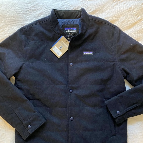 patagonia men's recycled wool bomber jacket
